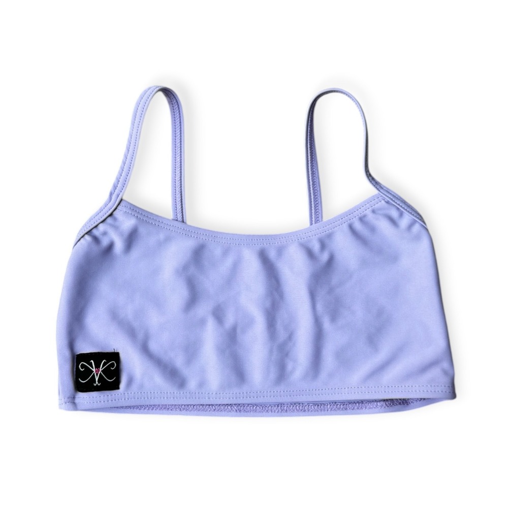 Kandi Kouture Girls Lavender Dance Crop Top Bralette CM 5/6 Camisole Scoop